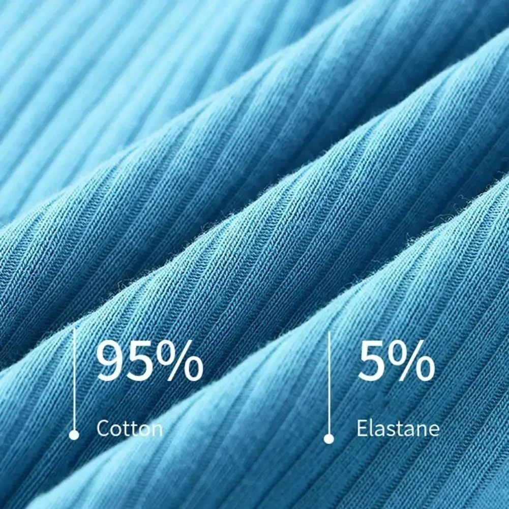 9PCS Men Boxer Shorts Low-rise Solid Color Ribbed