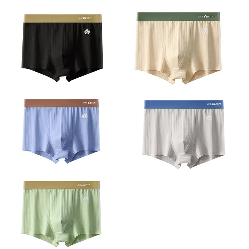 5 Pcs Men's Striped Boxer Shorts