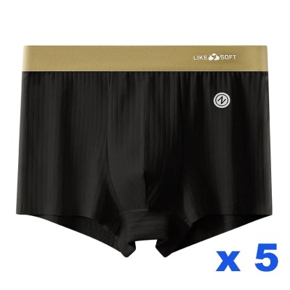 5 Pcs Men's Striped Boxer Shorts
