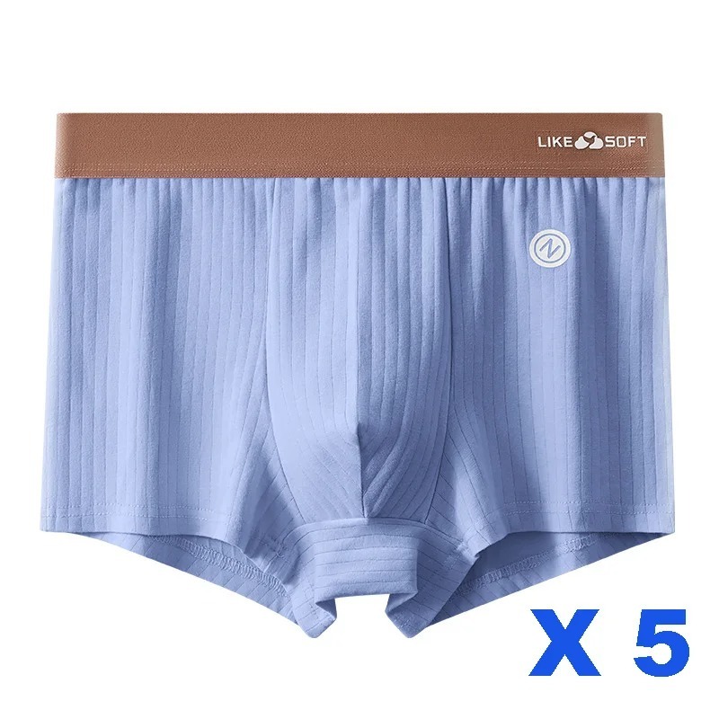 5 Pcs Men's Striped Boxer Shorts