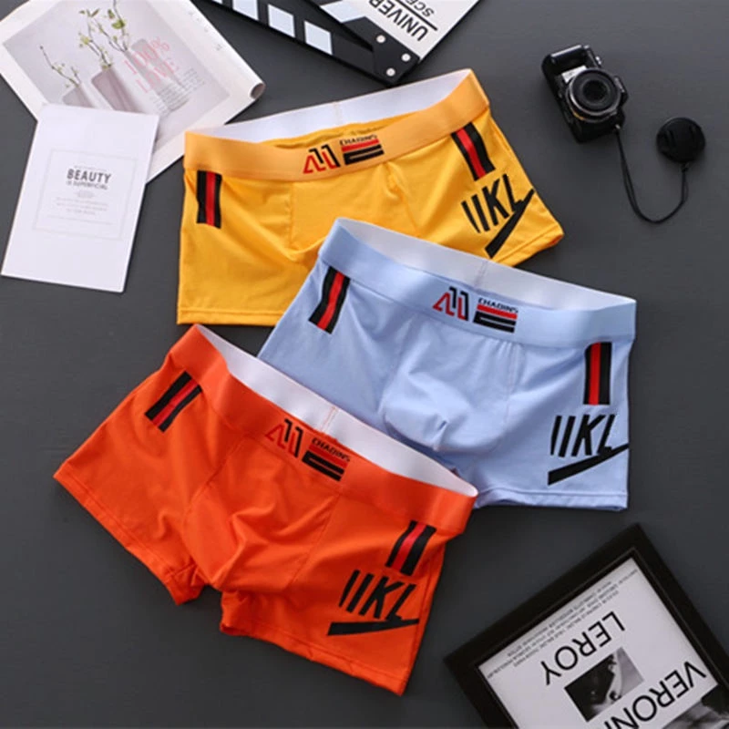 Cotton Men Underwear Boxer Briefs for Man Fashion Male Shorts