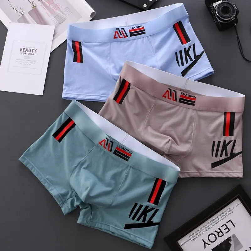 Cotton Men Underwear Boxer Briefs for Man Fashion Male Shorts