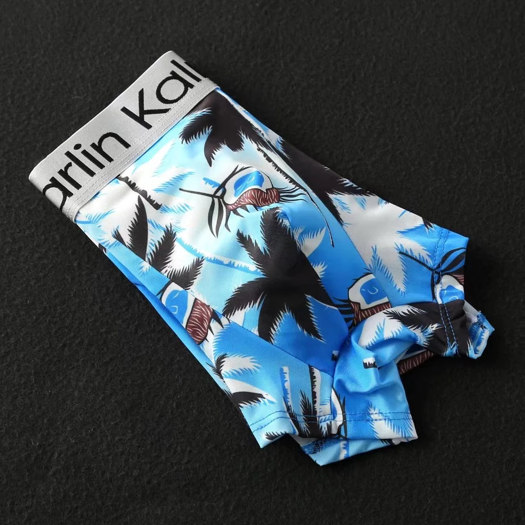 Men's boxer underwear ice silks Soft brathable comfortable