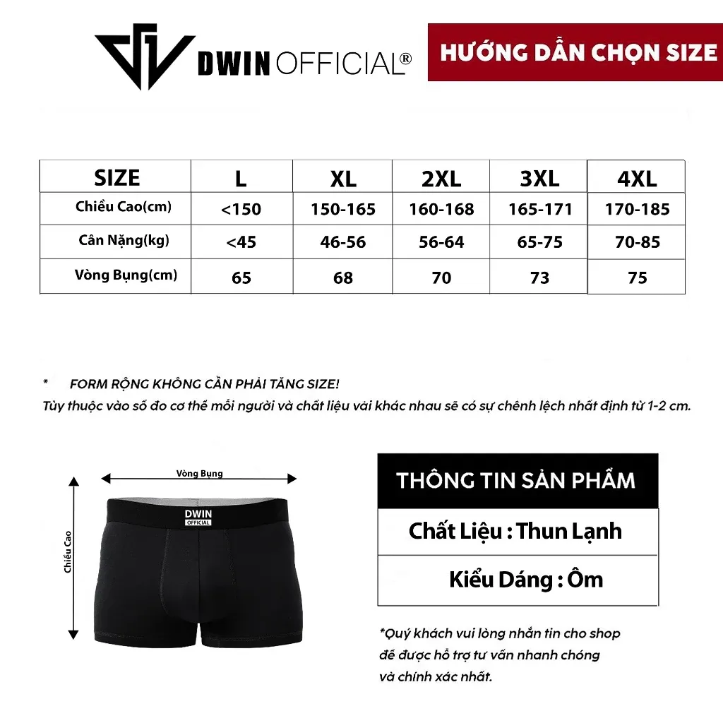Combo of 5 men's underwear with embossed DWIN