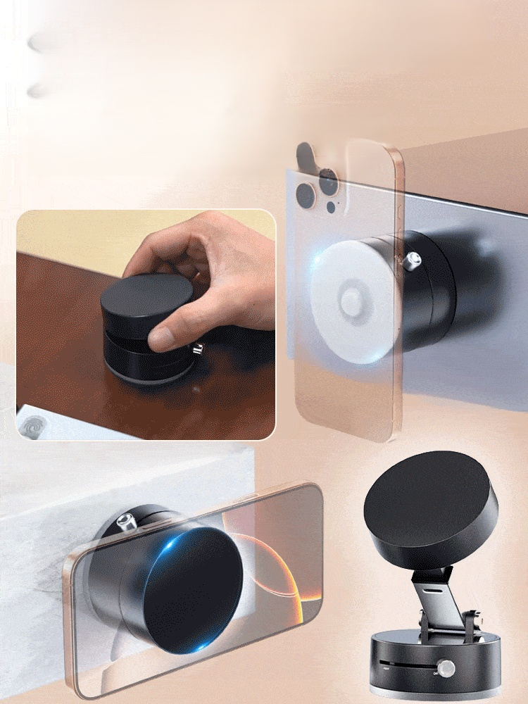 ที่ยึดโทรศัพท์ด้วยแม่เหล็กสุญญากาศ เมื่อคุณติดมันกับพื้นผิวเรียบๆ จะติดแน่นมาก ดึงยังไงก็ไม่หลุด