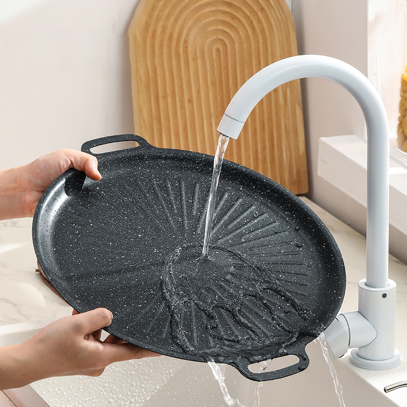 ถาดอบเคลือบหินอ่อนสไตล์ญี่ปุ่น