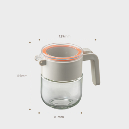 ขวดเกลือแก้วกันชื้นปิดผนึกสำหรับเครื่องปรุงในครัว