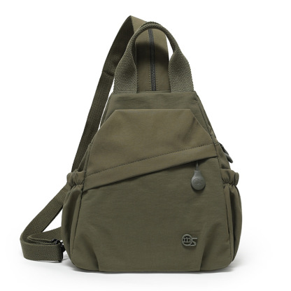 กระเป๋าคาดอกความจุใหญ่สไตล์เกาหลี 🌧️ วัสดุไนลอนนุ่มคุณภาพสูง กันน้ำและทนทานต่อการขีดข่วน 📏 พื้นที่จัดเก็บอเนกประสงค์ เก็บของได้ง่าย