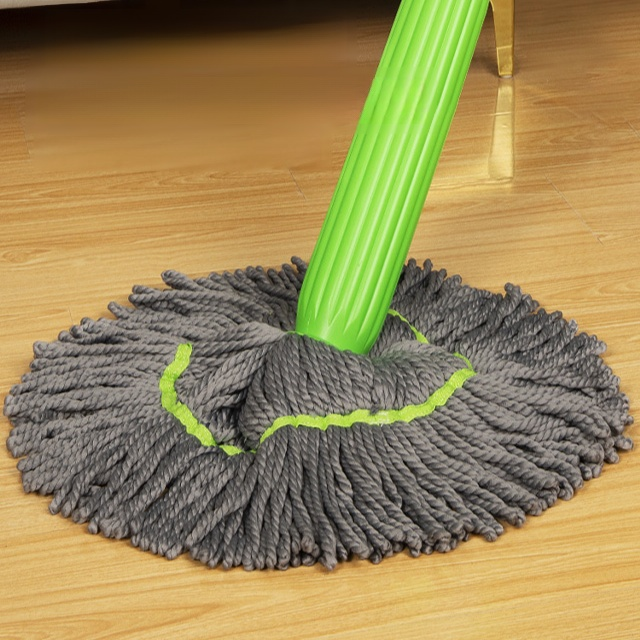 ระบายน้ำภายใน1วินาที ไม้ถูพื้นเส้นใยไม้ไผ่แบบบิดน้ำเองหมุนได้ 