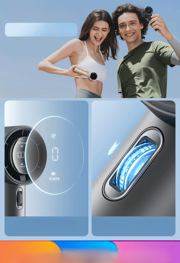 🌀✨พัดลมถือชนิดเทอร์โบ แรงมาก ให้พลังงานอย่างแรง ใช้งานได้นาน พกพาสะดวก เพื่อความสดชื่นทุกเวลาทุกที่!