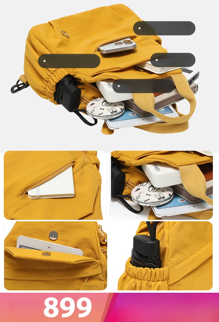 กระเป๋าคาดอกความจุใหญ่สไตล์เกาหลี 🌧️ วัสดุไนลอนนุ่มคุณภาพสูง กันน้ำและทนทานต่อการขีดข่วน 📏 พื้นที่จัดเก็บอเนกประสงค์ เก็บของได้ง่าย