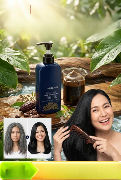 [ไม่ระคายเคืองผิว] ยาย้อมผมสมุนไพร ติดทนนาน สีไม่ตก🛍️ ฟื้นฟูผิวของคุณทันที! 