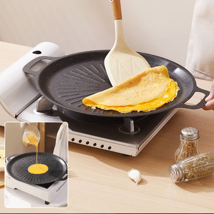 ถาดอบเคลือบหินอ่อนสไตล์ญี่ปุ่น