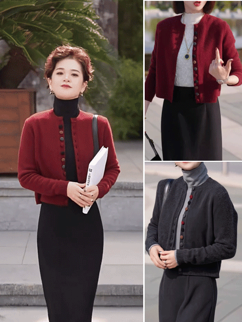 เสื้อสเวตเตอร์แขนยาวหรูหรา