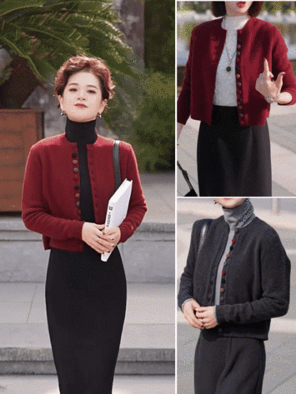 เสื้อสเวตเตอร์แขนยาวหรูหรา