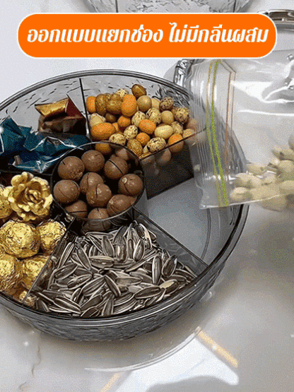 ถาดใส่ผลไม้อบแห้งหมุนได้พร้อมฝาปิดสำหรับใช้ในบ้าน