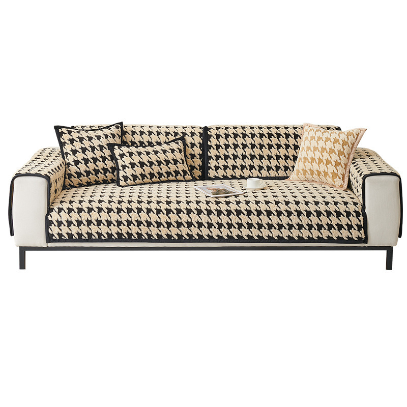 ผ้าปูโซฟาบุขนลายฟันสุนัขกันลื่น