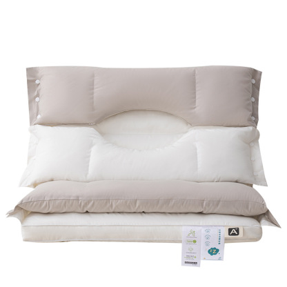 หมอนรองคอผ้าฝ้ายแยกส่วนนุ่มและแข็ง