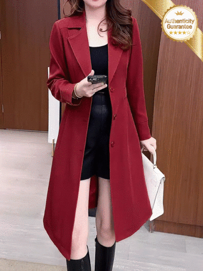 เสื้อโค้ทกันหนาวผู้หญิงแบบยาวปานกลาง