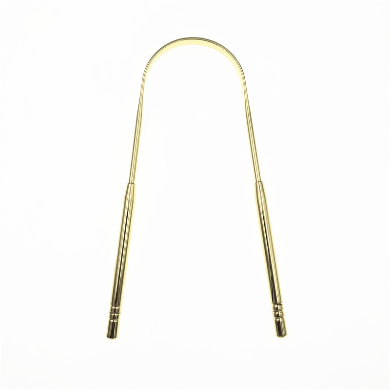 ที่ขูดลิ้นสแตนเลส 304 ทำความสะอาดฝ้าบนลิ้น