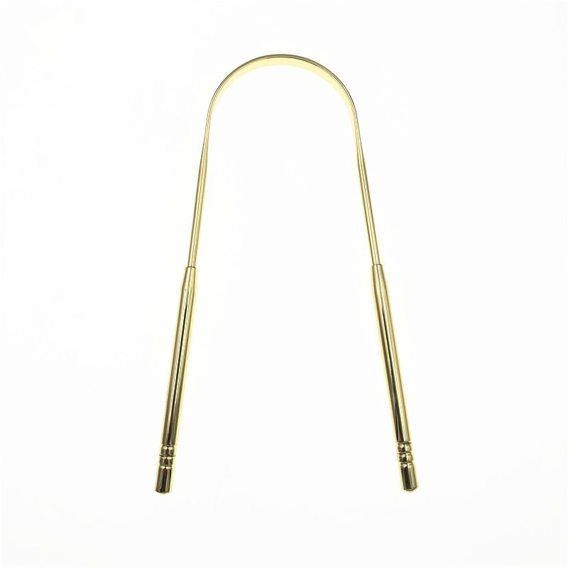 ที่ขูดลิ้นสแตนเลส 304 ทำความสะอาดฝ้าบนลิ้น