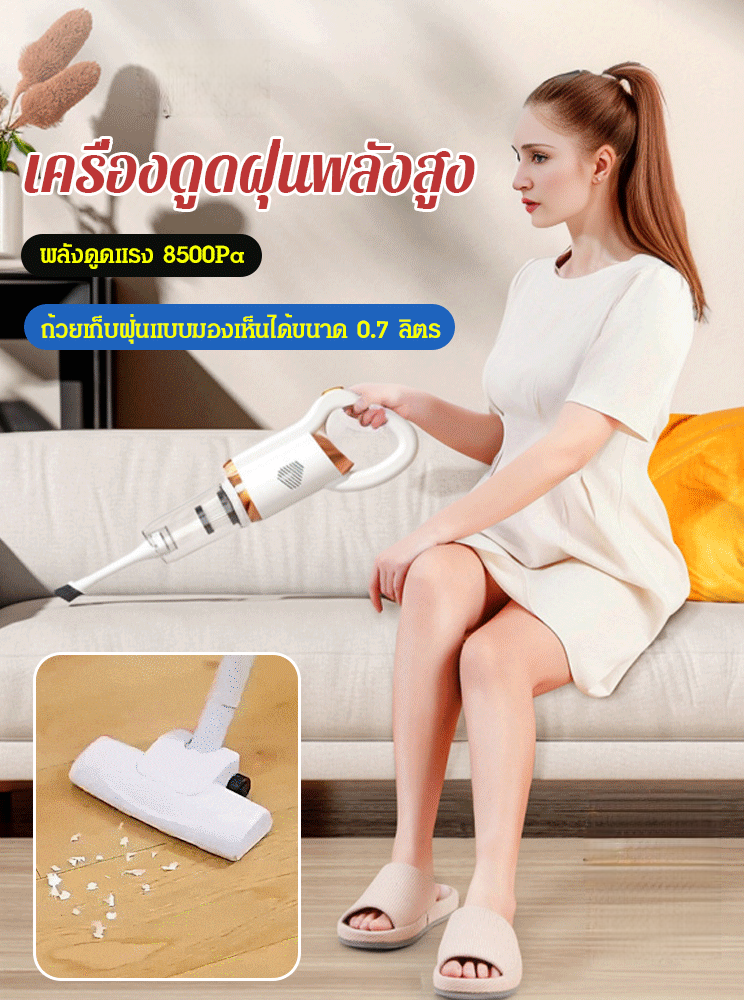 เครื่องดูดฝุ่นกำจัดไรพลังสูงในครัวเรือน