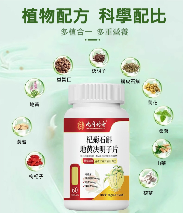 0ff4600f9d694f82821eff8446ec96f2 【守護眼健康】南京同仁堂杞菊石斛地黃決明子片