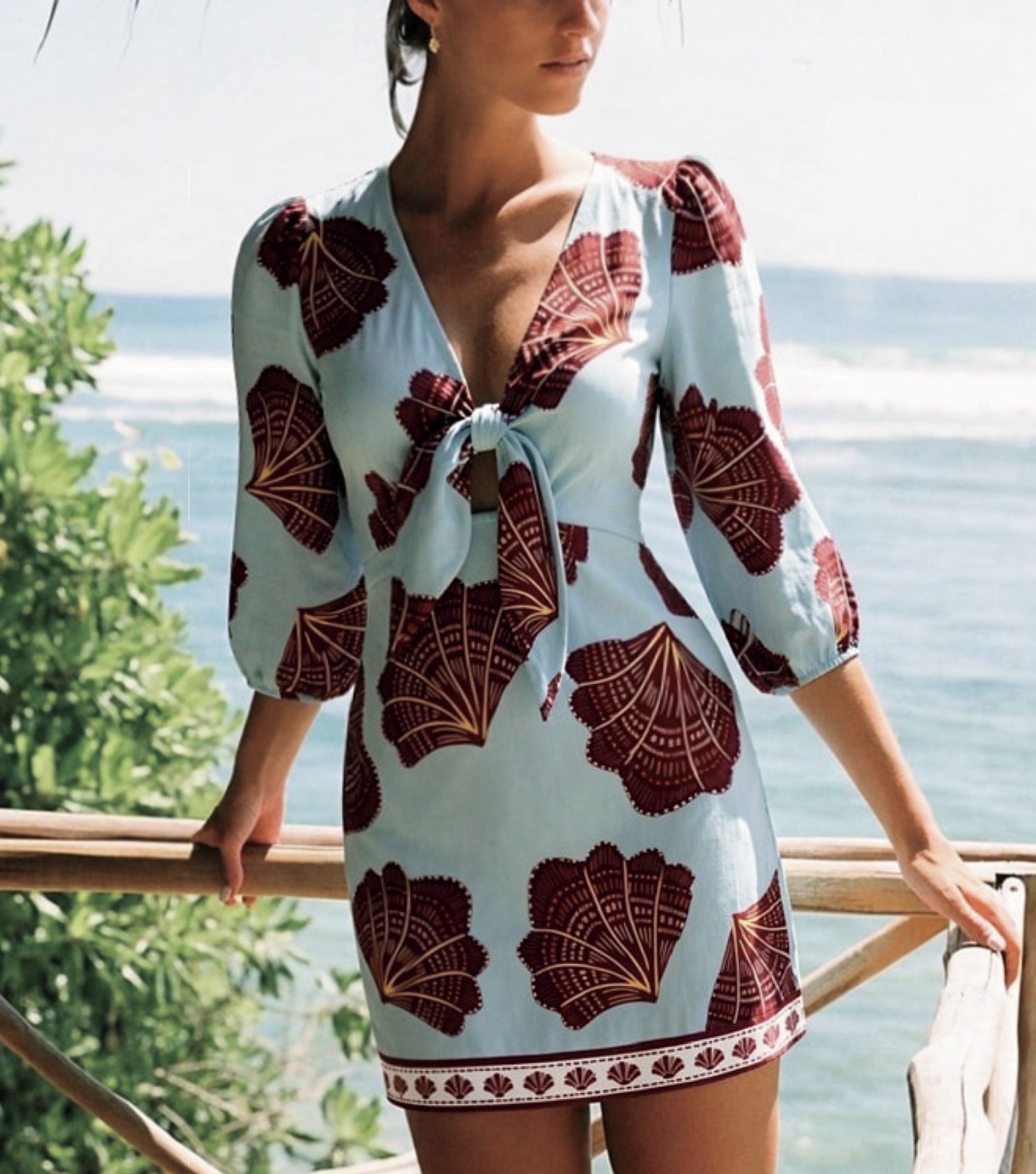 Shell Print Mini Dress