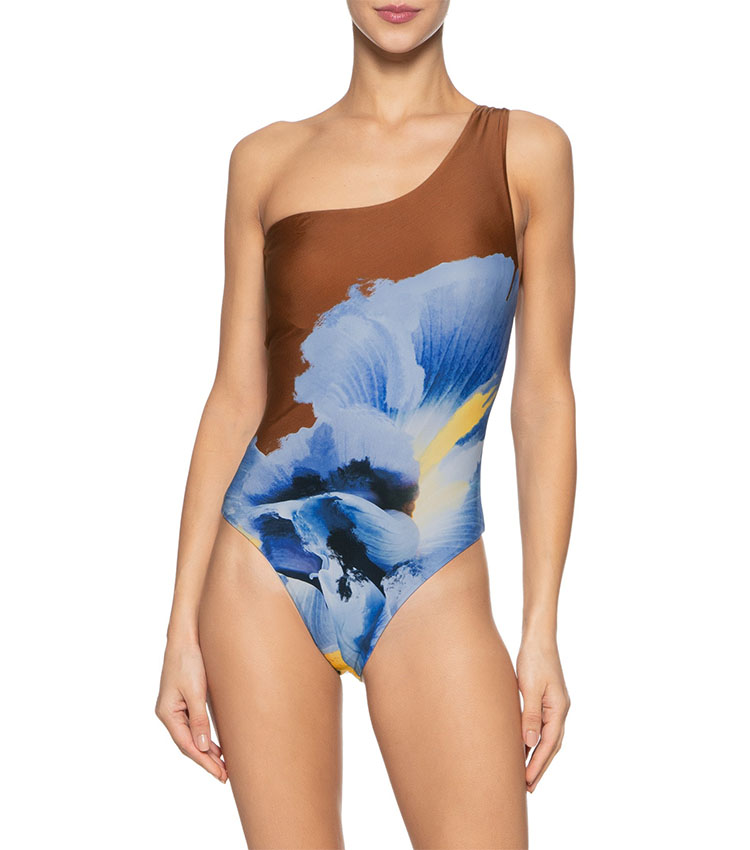 [Copy]V Neck Bowknot Decor Printed Swimsuit Set(s)