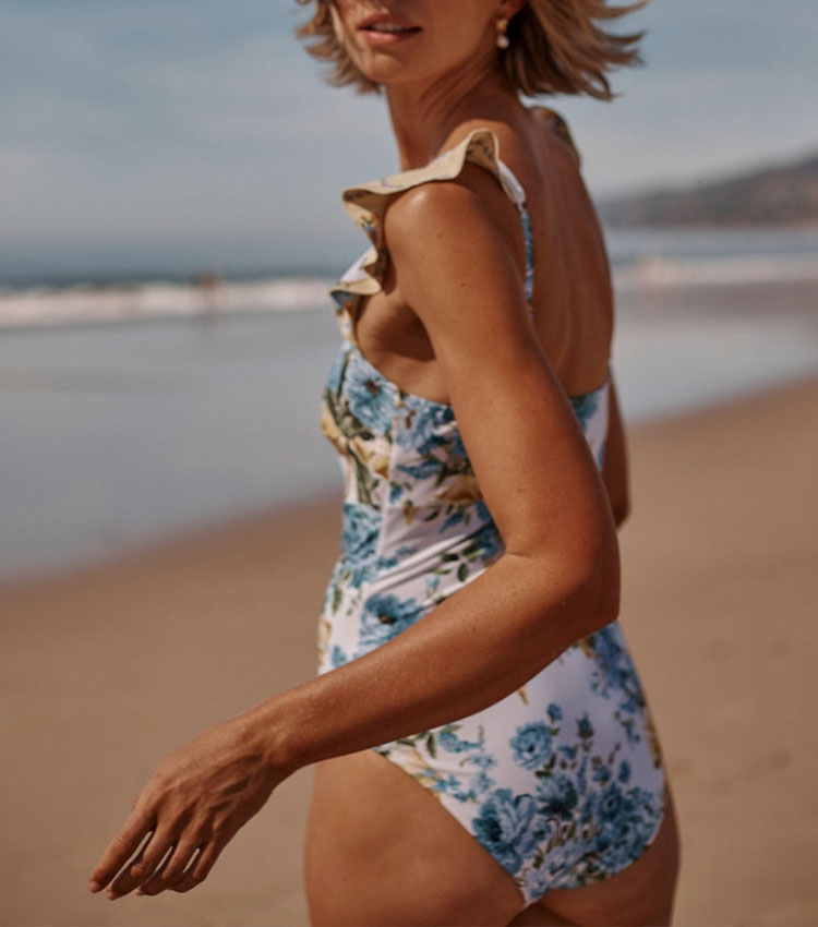 Ruffle Printed Swimsuit Set(s)