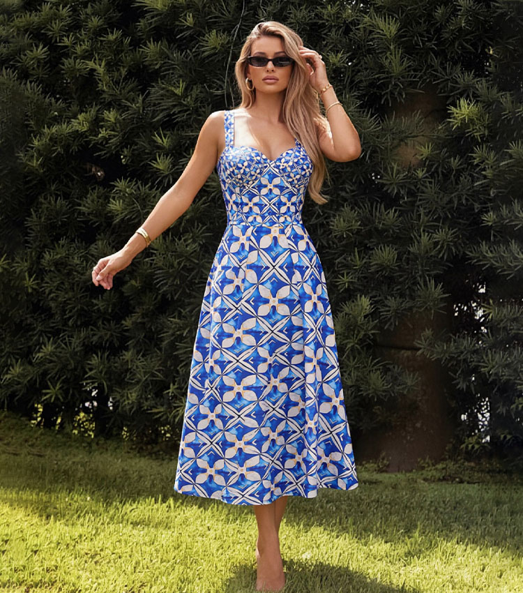 Bandeau Graphic Print Swimsuit Set(s)