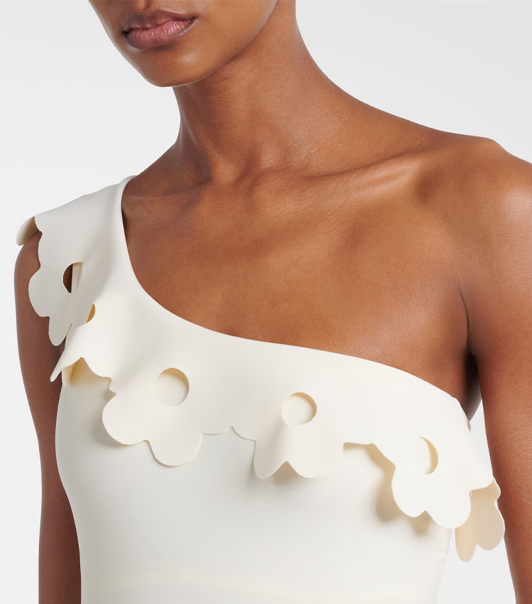 One Shoulder Solid Color Swimsuit Set(s)