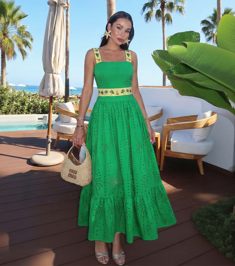 Bandeau Laser Cutting Flower Hollow Swimsuit Set(s)