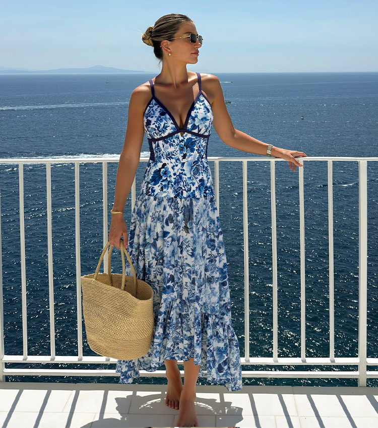 V Neck Blossom Print Swimsuit Set(s)