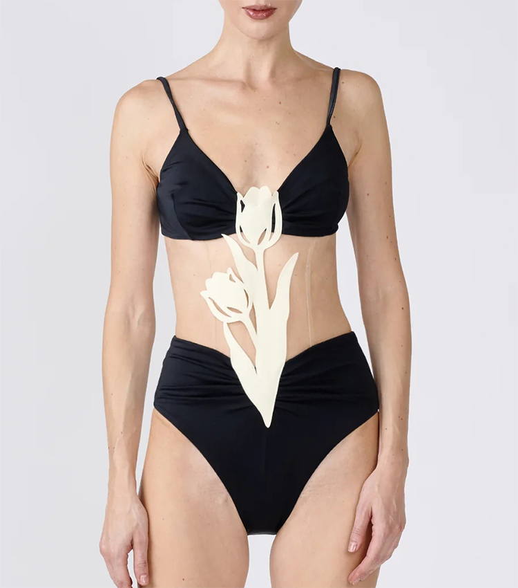 Monokini Tulip Decorate Swimsuit Set(s)
