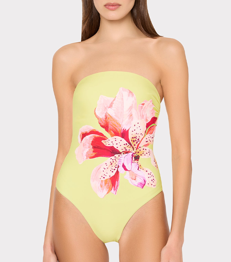 Yellow Lily Print Swimsuit set(s)