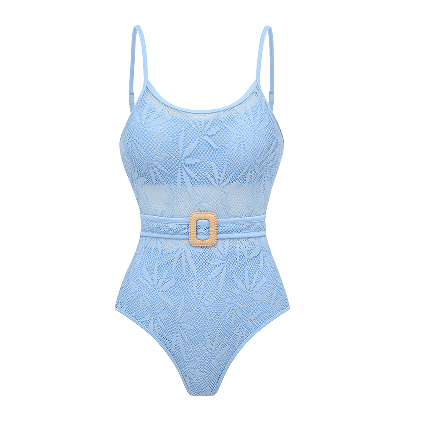 Blue Lace Hollow Out Swimsuit Set(s)