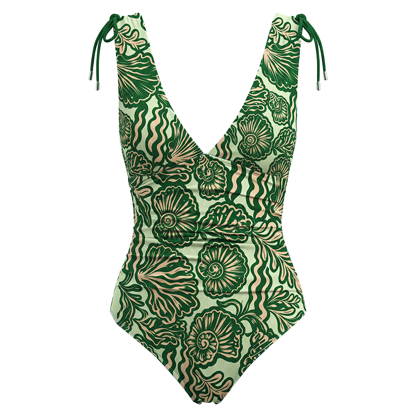 Tummy Control Ruched Yellow Swimsuit set(s)