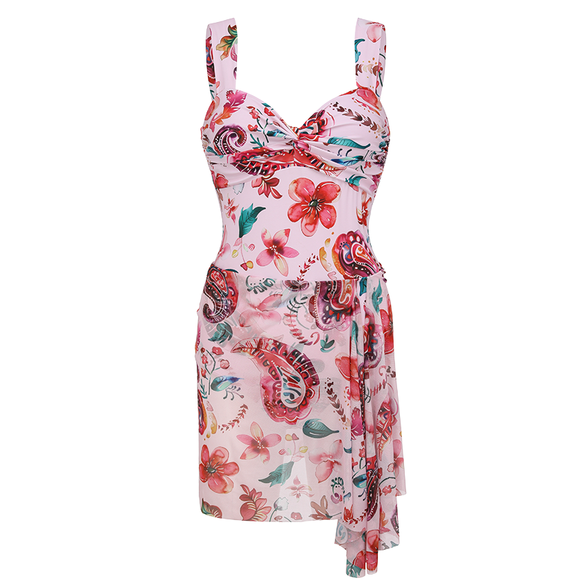 Multiple Ways to Style Pink Paisley Print Swimsuit Set(s)