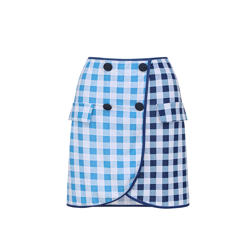 Bandeau Plaid Printed Swimsuit Set(s)