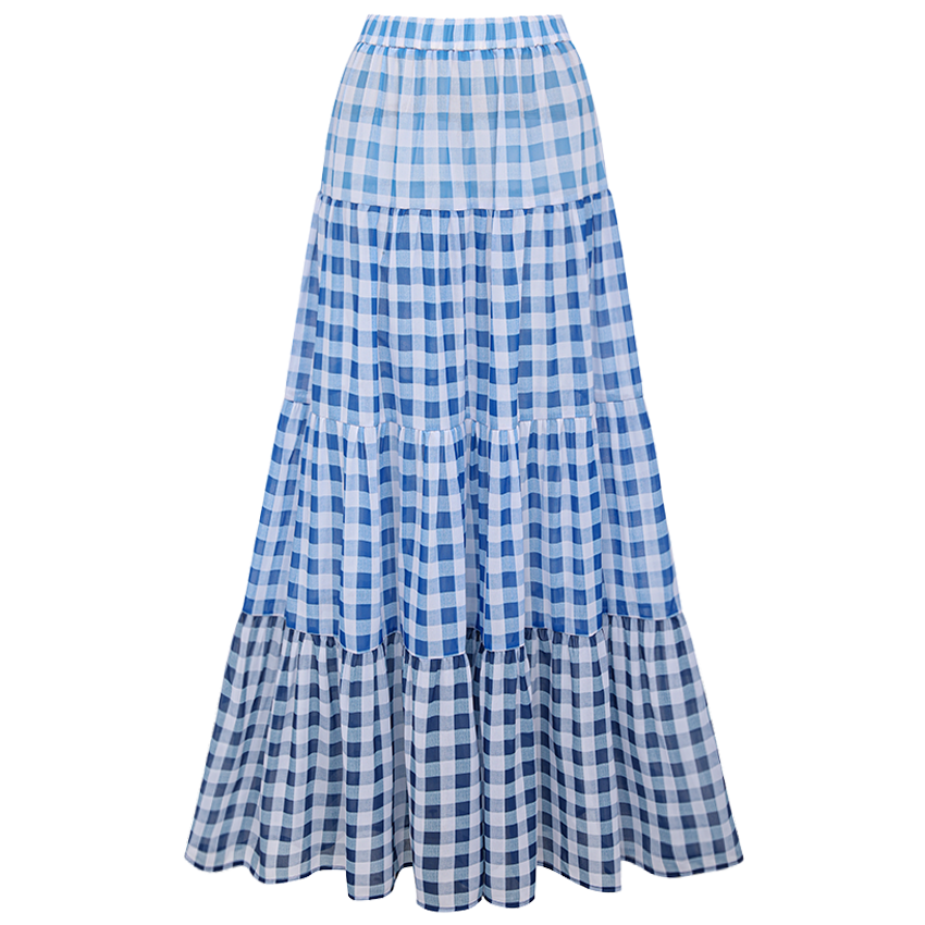 Bandeau Plaid Printed Swimsuit Set(s)