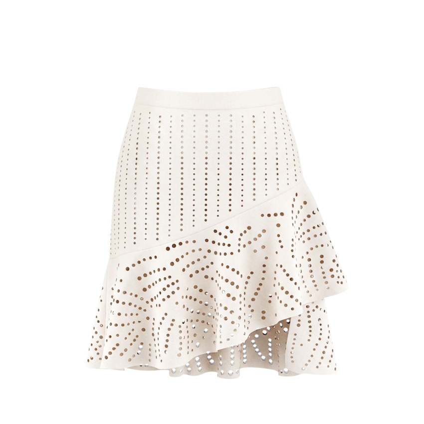 White Color Laser Cutting Flower Swimsuit Set(s)