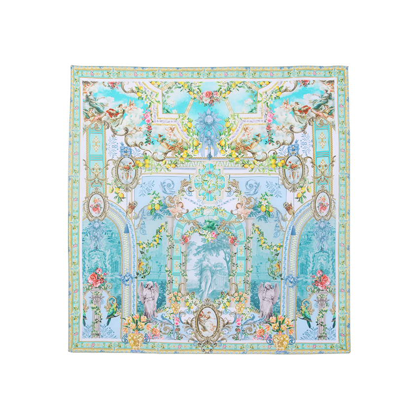 [Copy]Bougainville Print Square Scarf