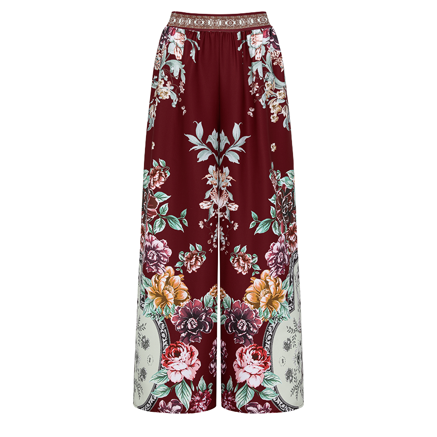 Hollow out Peony Print Swimsuit Set(s)