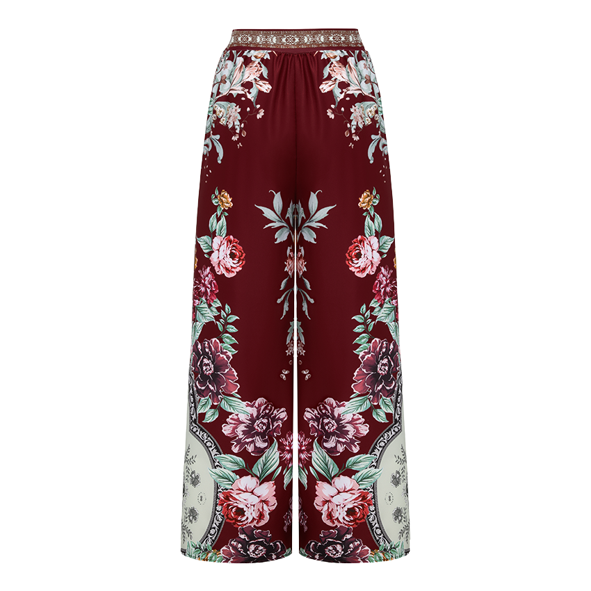 Hollow out Peony Print Swimsuit Set(s)