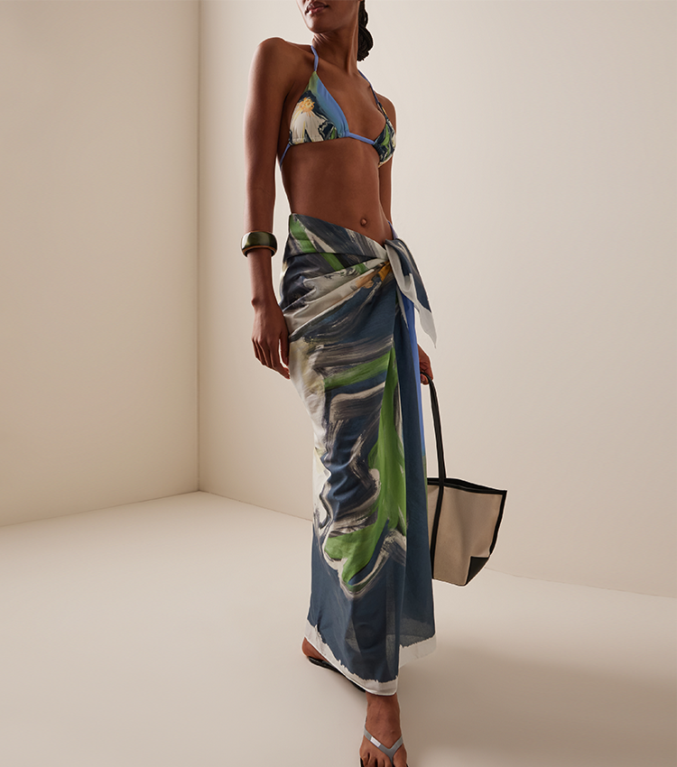 Straps Magnolia Print Swimsuit Set(s)