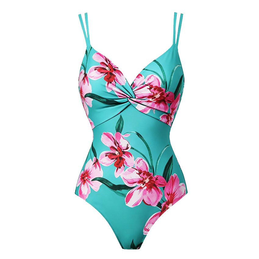 Adjustable Shoulder Straps Floral Printed Swimsuit Set(s)