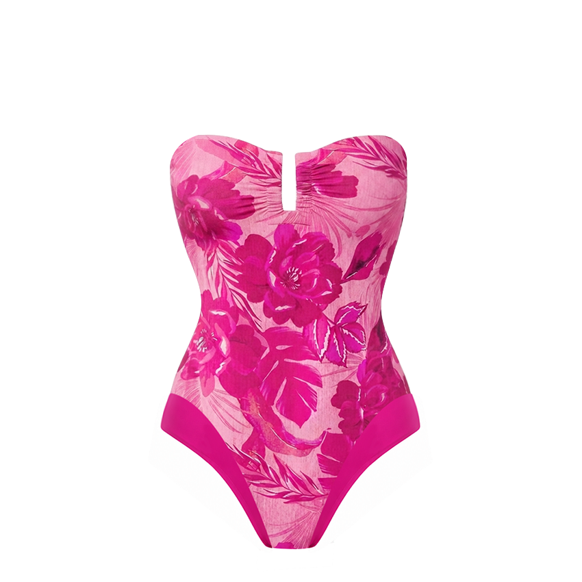 Detachable-Strap Floral Print Swimsuit Set(s)