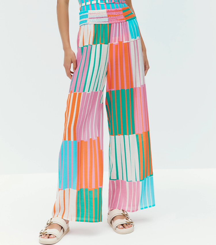 Push-Up Colorful Striped Print Swimsuit Set(s)