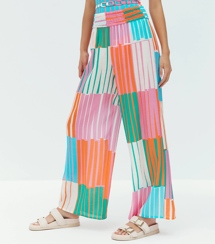 Push-Up Colorful Striped Print Swimsuit Set(s)